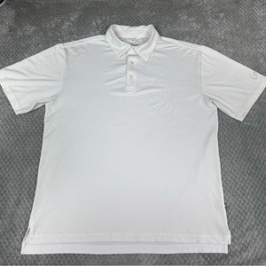 Straight Down Polo Shirt Mens XL Plain White Golf Performance Shirt Whisper Rock
